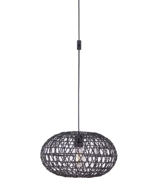 1-Light Plug-In Pendant Flat Black