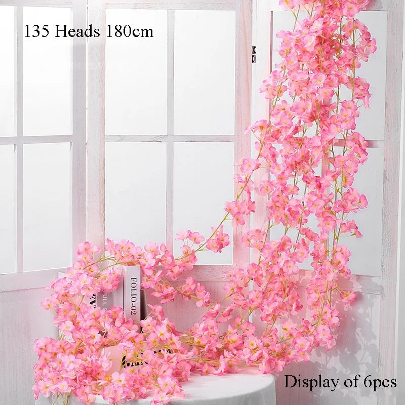 5 Petals Orchid Fake Flower Party Decoration Simulation Artificial Flower Wedding Christmas Garden Wall Hanging Basket Flower