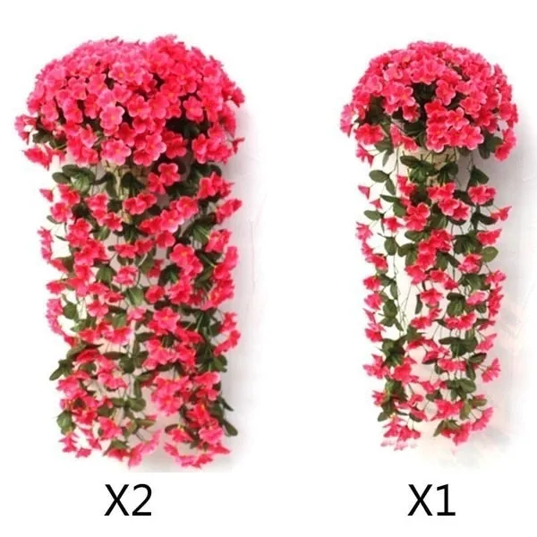 5 Petals Orchid Fake Flower Party Decoration Simulation Artificial Flower Wedding Christmas Garden Wall Hanging Basket Flower