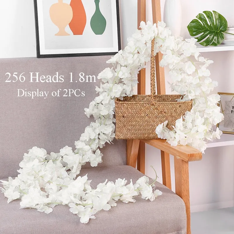 5 Petals Orchid Fake Flower Party Decoration Simulation Artificial Flower Wedding Christmas Garden Wall Hanging Basket Flower