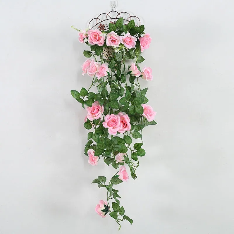 5 Petals Orchid Fake Flower Party Decoration Simulation Artificial Flower Wedding Christmas Garden Wall Hanging Basket Flower