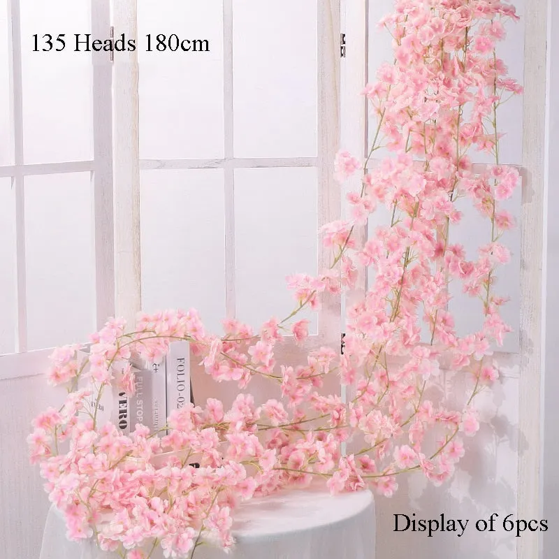 5 Petals Orchid Fake Flower Party Decoration Simulation Artificial Flower Wedding Christmas Garden Wall Hanging Basket Flower