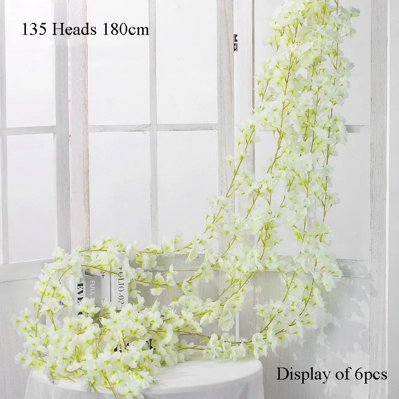 5 Petals Orchid Fake Flower Party Decoration Simulation Artificial Flower Wedding Christmas Garden Wall Hanging Basket Flower