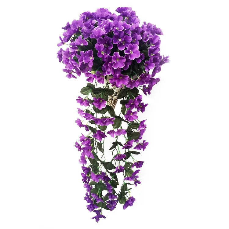 5 Petals Orchid Fake Flower Party Decoration Simulation Artificial Flower Wedding Christmas Garden Wall Hanging Basket Flower