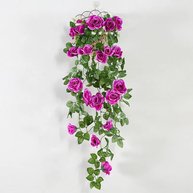 5 Petals Orchid Fake Flower Party Decoration Simulation Artificial Flower Wedding Christmas Garden Wall Hanging Basket Flower