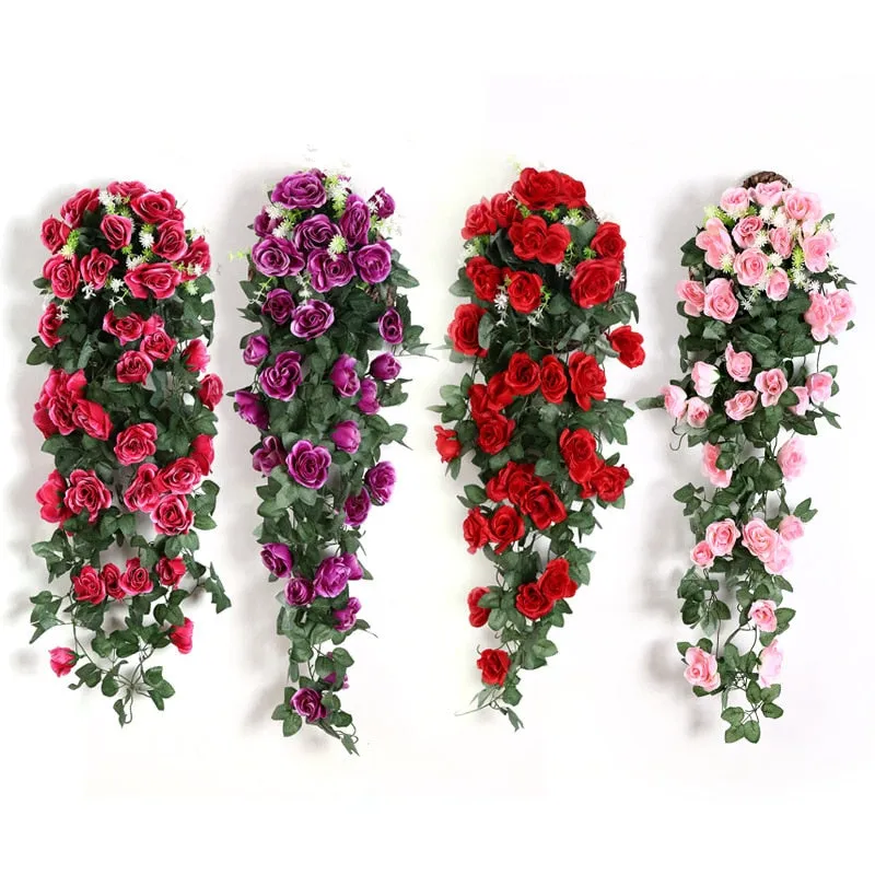 5 Petals Orchid Fake Flower Party Decoration Simulation Artificial Flower Wedding Christmas Garden Wall Hanging Basket Flower