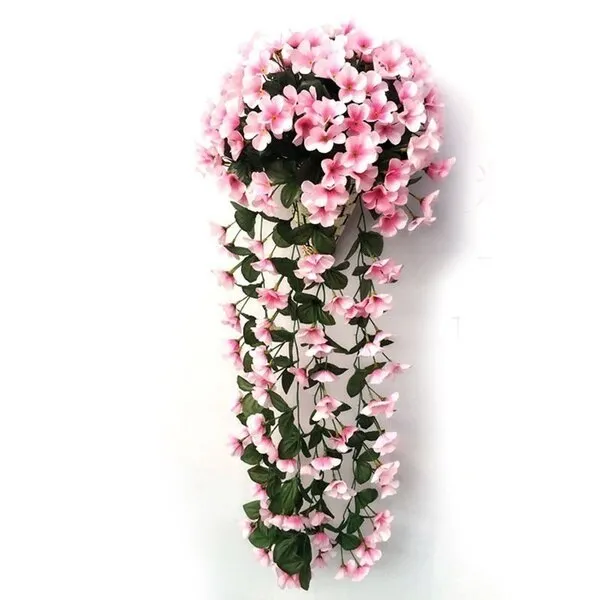 5 Petals Orchid Fake Flower Party Decoration Simulation Artificial Flower Wedding Christmas Garden Wall Hanging Basket Flower