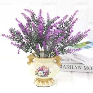 5PCS Artificial Flower Lavender Plastic Flowers Photography Props Dried Flower  Fake Flower