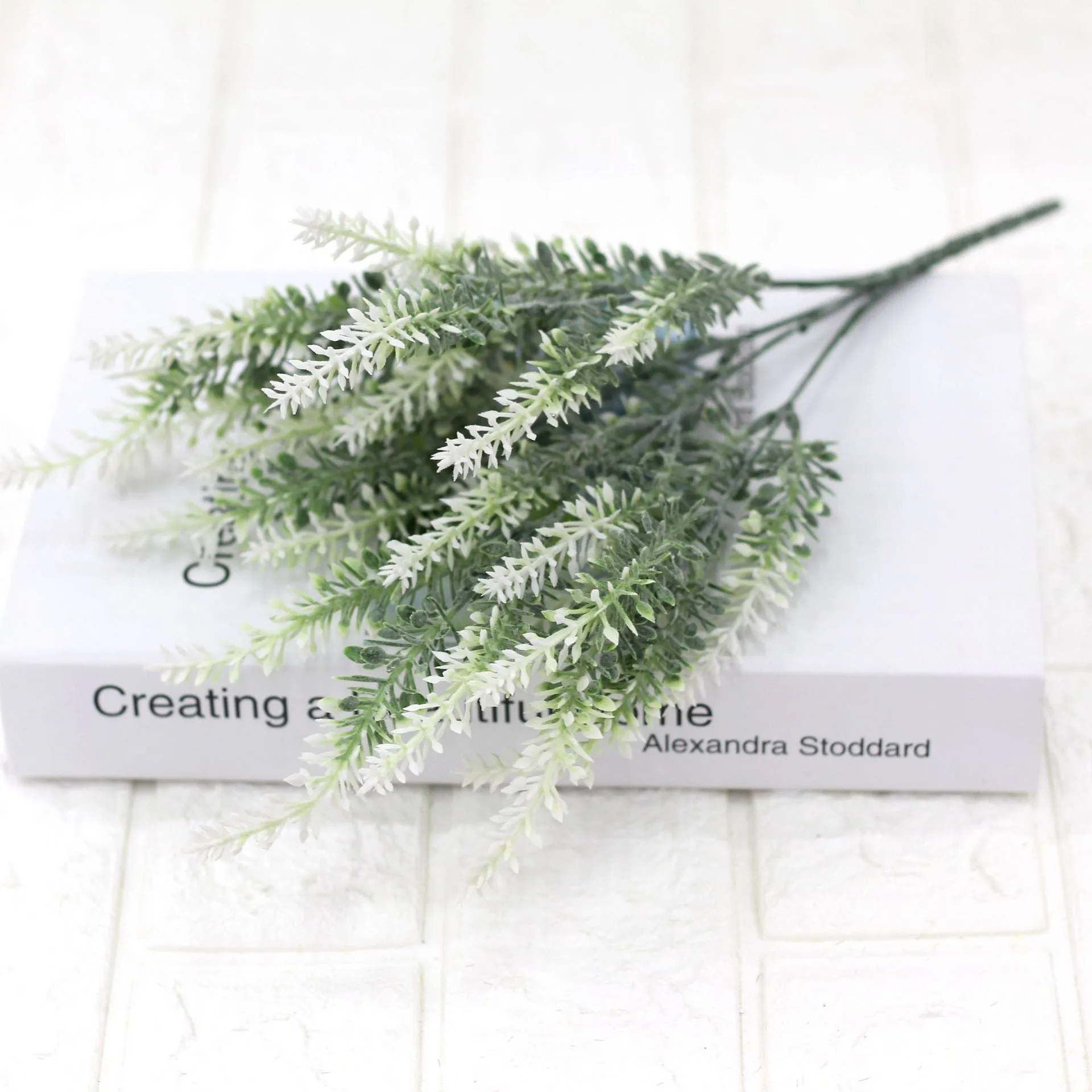 5PCS Artificial Flower Lavender Plastic Flowers Photography Props Dried Flower  Fake Flower