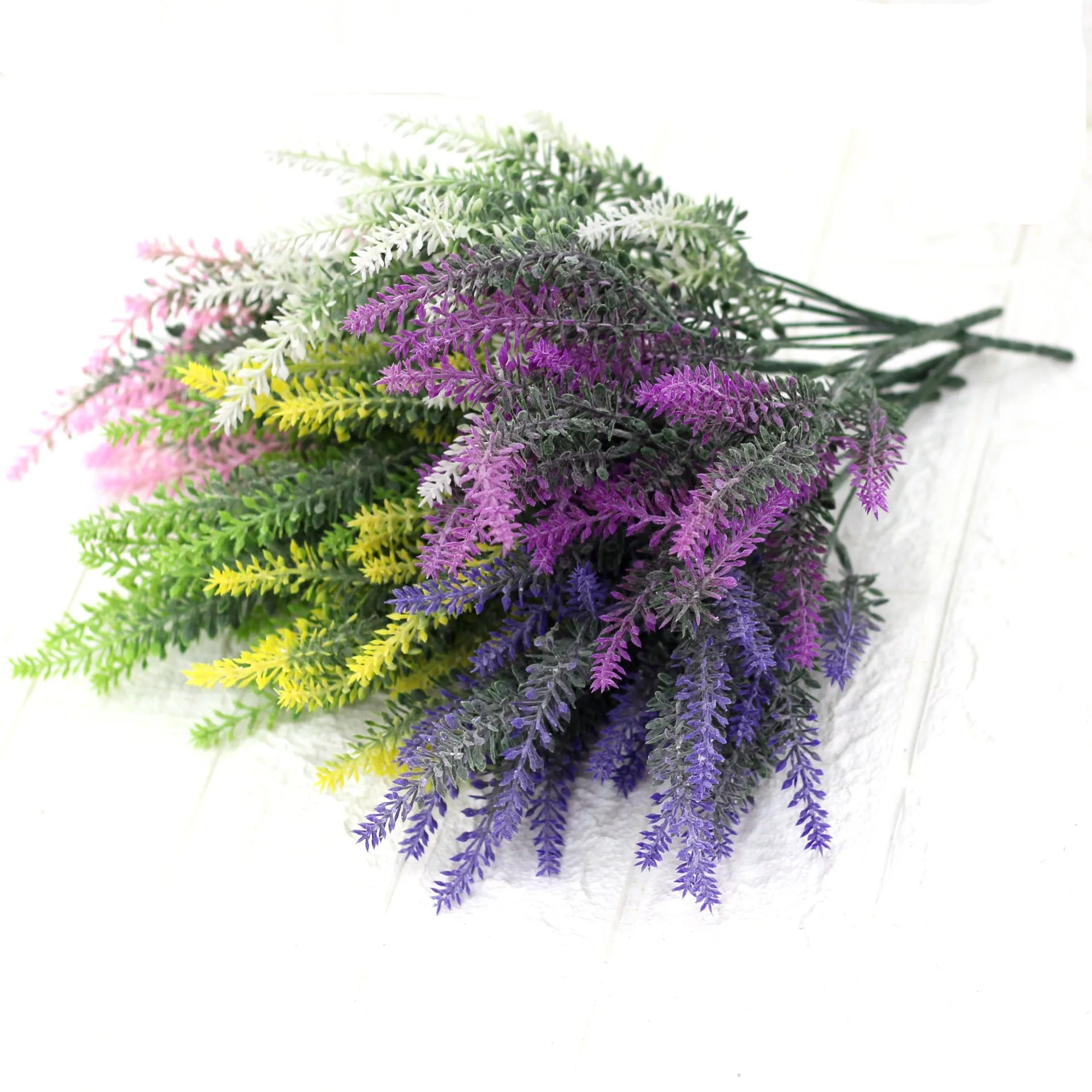 5PCS Artificial Flower Lavender Plastic Flowers Photography Props Dried Flower  Fake Flower