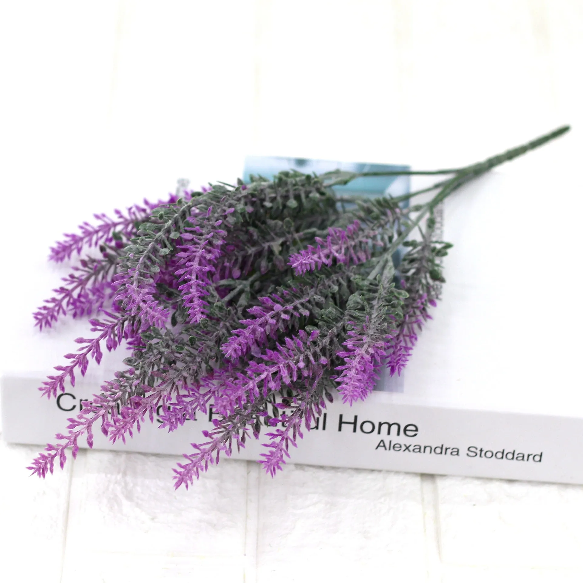 5PCS Artificial Flower Lavender Plastic Flowers Photography Props Dried Flower  Fake Flower