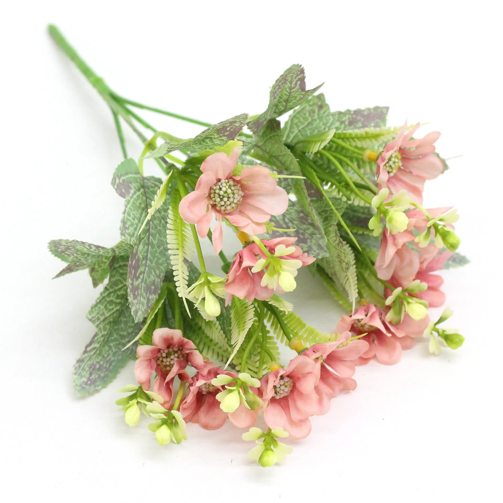 5PCS Artificial Flower Maple Leaf Chrysanthemum Dried Flower  Fake Flower Gift for Women