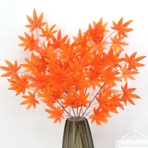 5PCS Artificial Flower Maple Leaf Flower Arrangement Decoration Leaves Dried Flower  Fake Flower