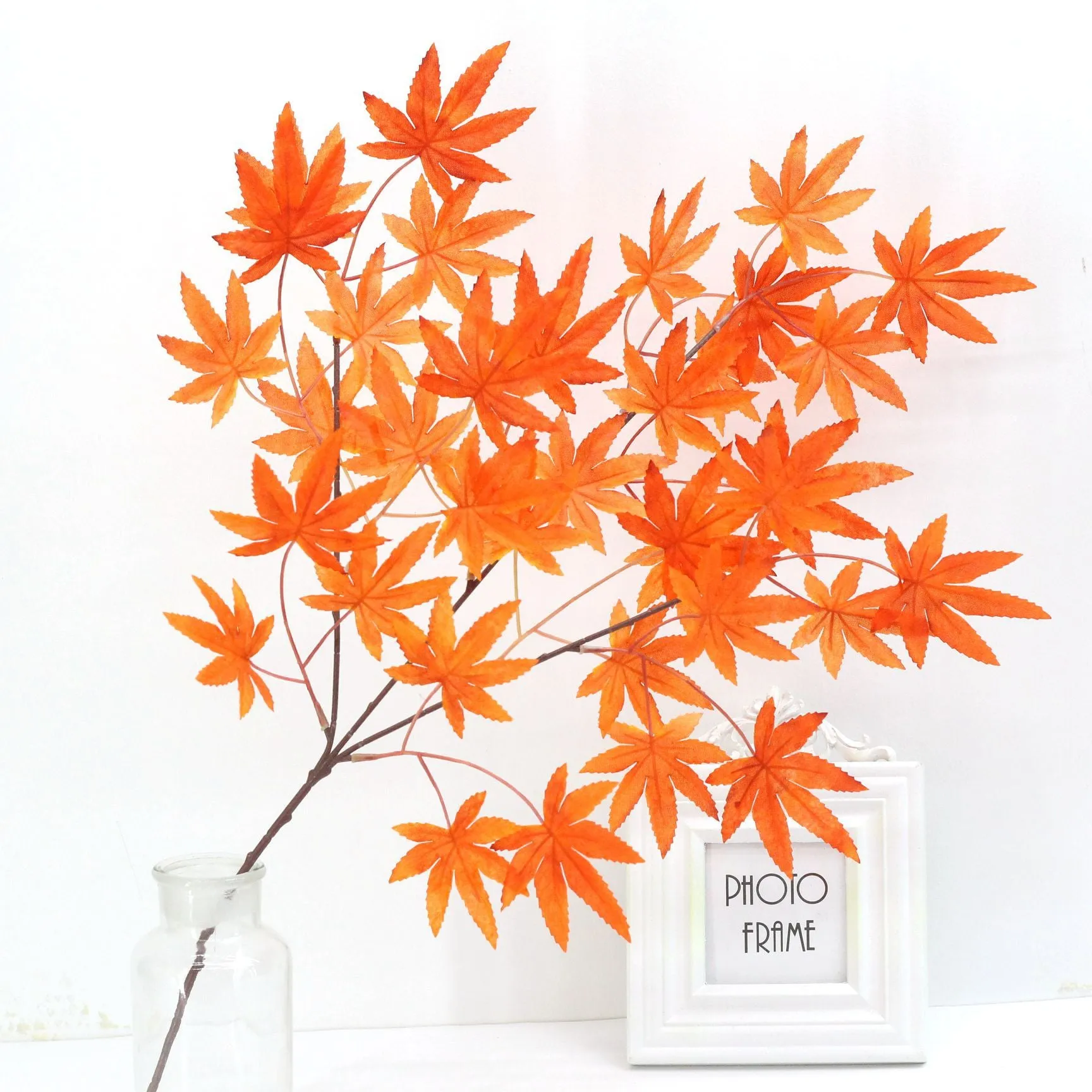 5PCS Artificial Flower Maple Leaf Flower Arrangement Decoration Leaves Dried Flower  Fake Flower