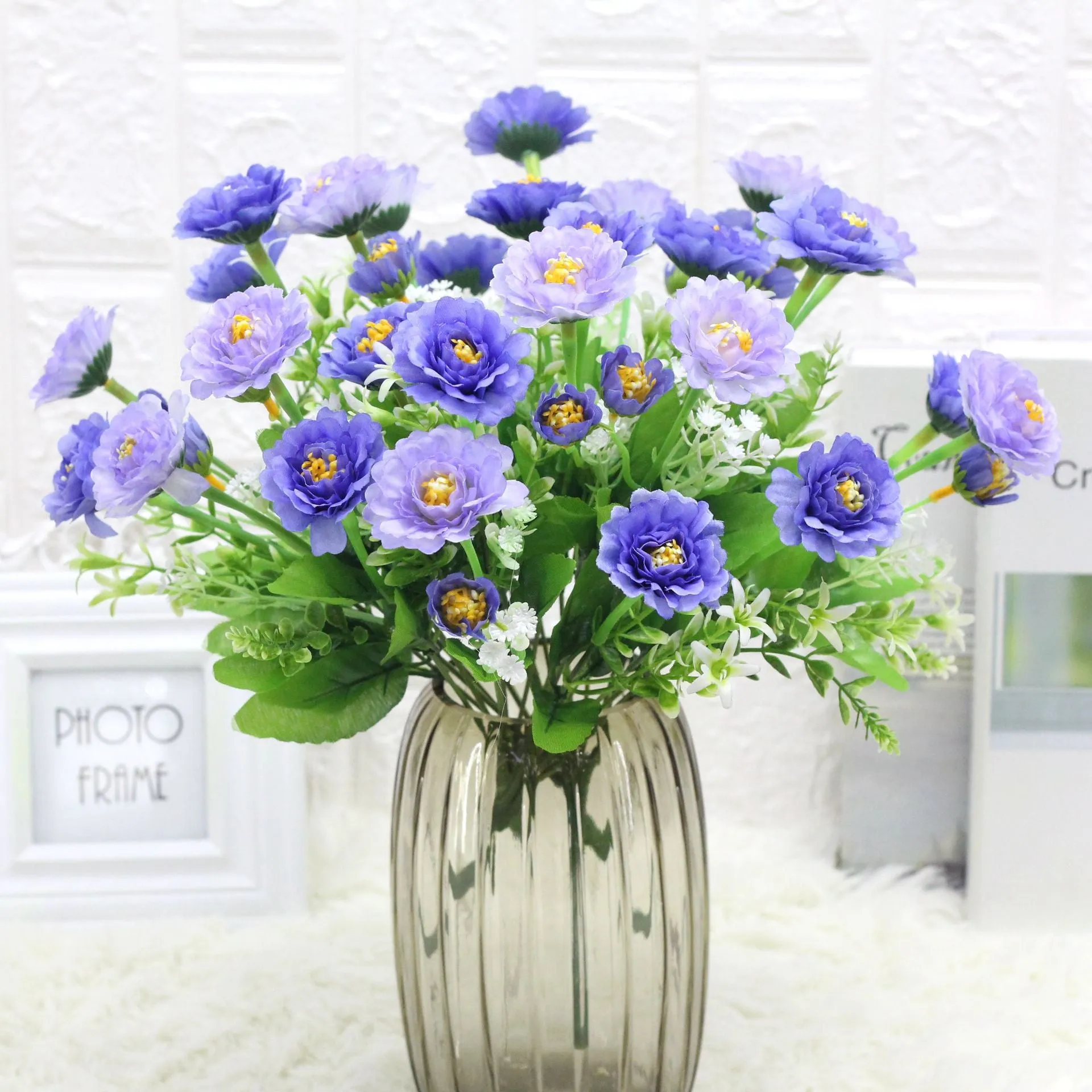 5PCS Artificial Flower Peony Home Decoration Dried Flower  Fake Flower Gift for Women