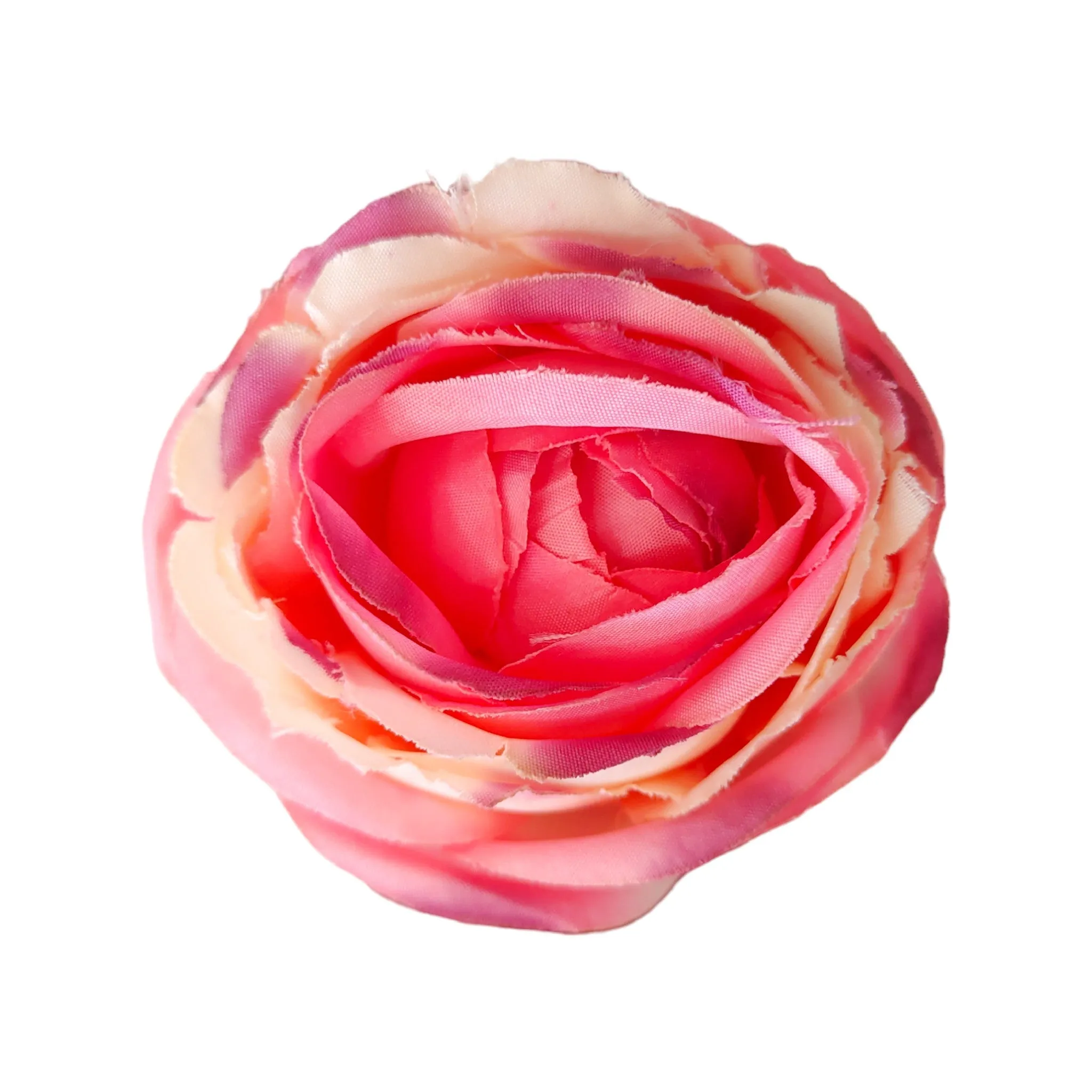 6.5 cm Big Cabbage  Rose Fabric Flower Head For Crafting or Decoration - 20 Pcs