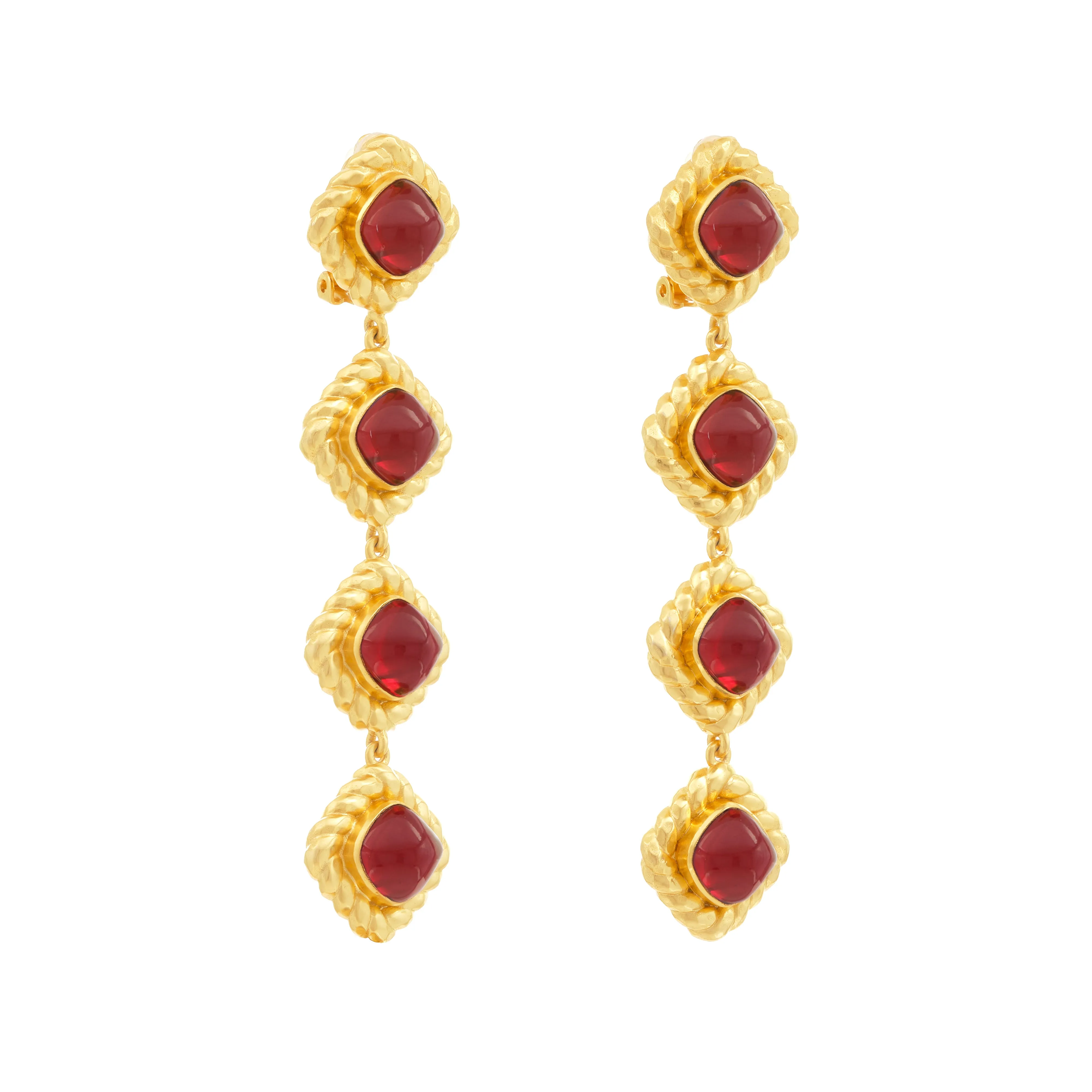 Annabella Earrings Ruby Quartz