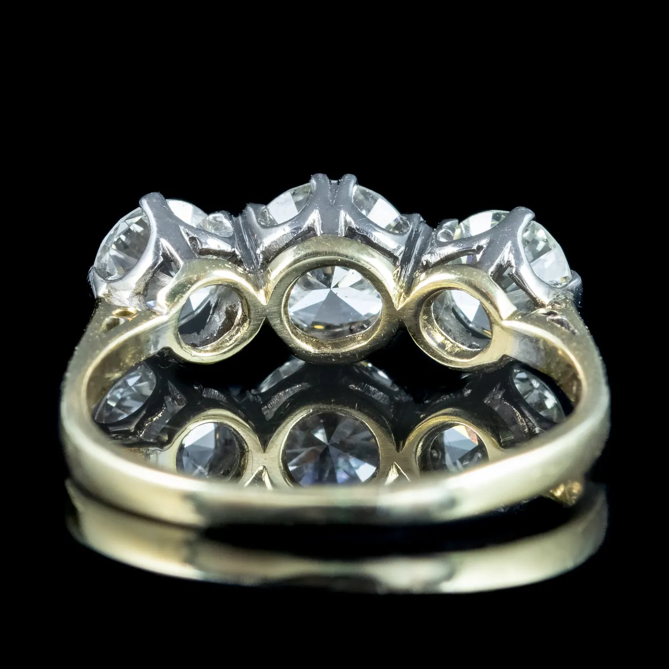 Antique Edwardian Diamond Trilogy Ring 1.8ct Total