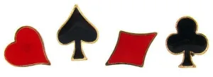 assorted card suit pins Case of 12