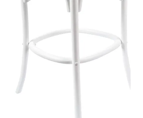 Aster 2pc Crossback Bar Stools Dining Chair Solid Birch Timber Rattan Seat White