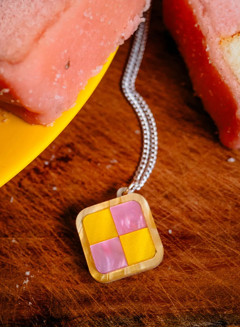 Battenberg Cake Pendant