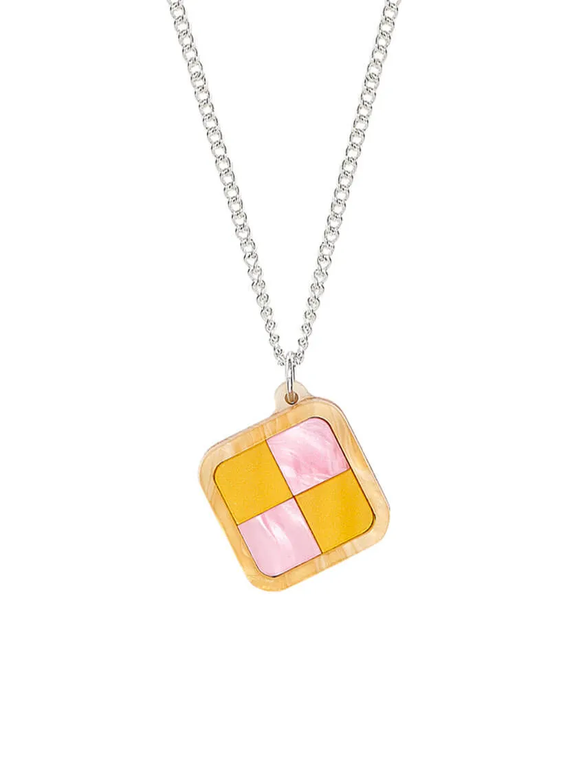 Battenberg Cake Pendant