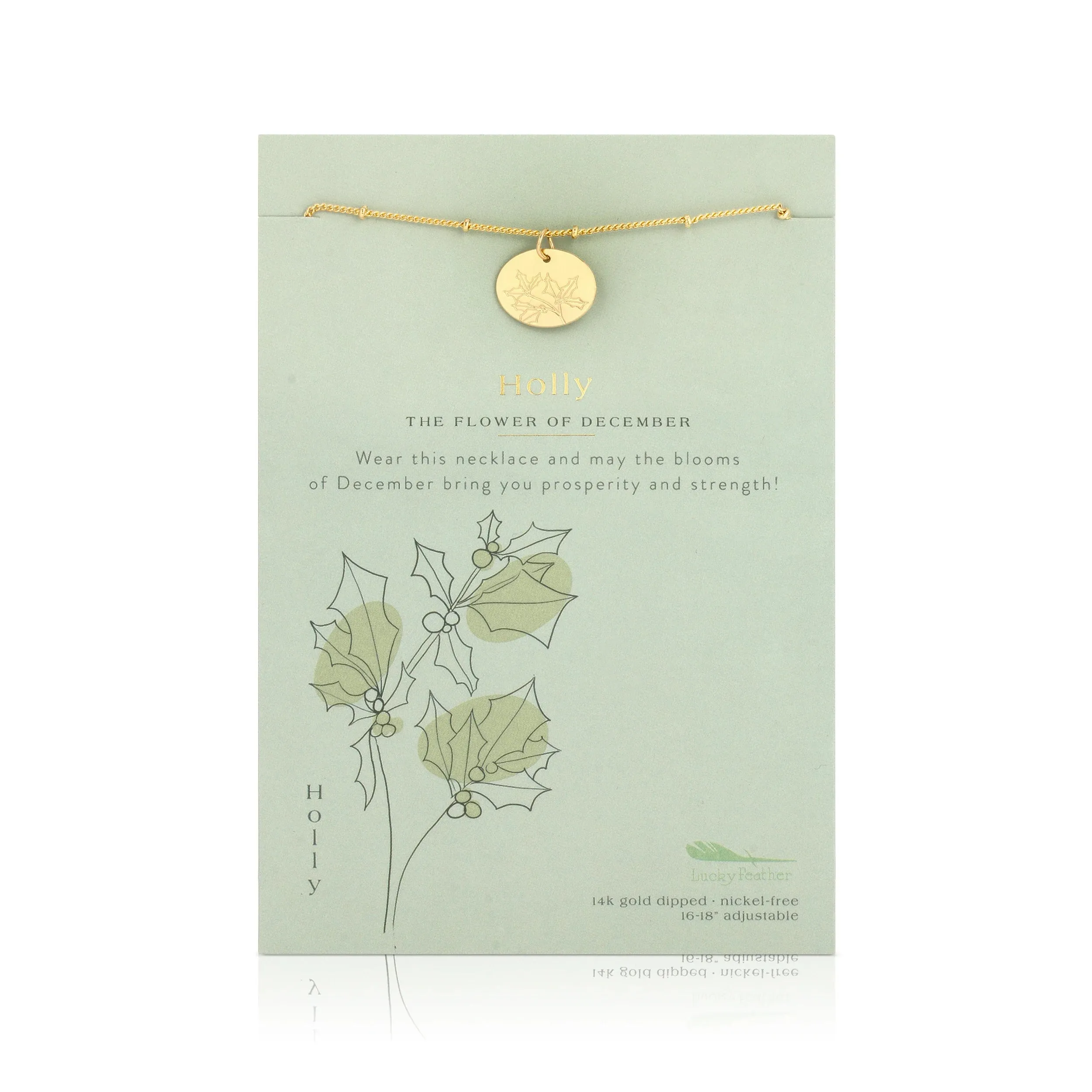 Birth Flower Necklace - December