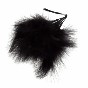 Black Fluff Feathers (Pack of 6)