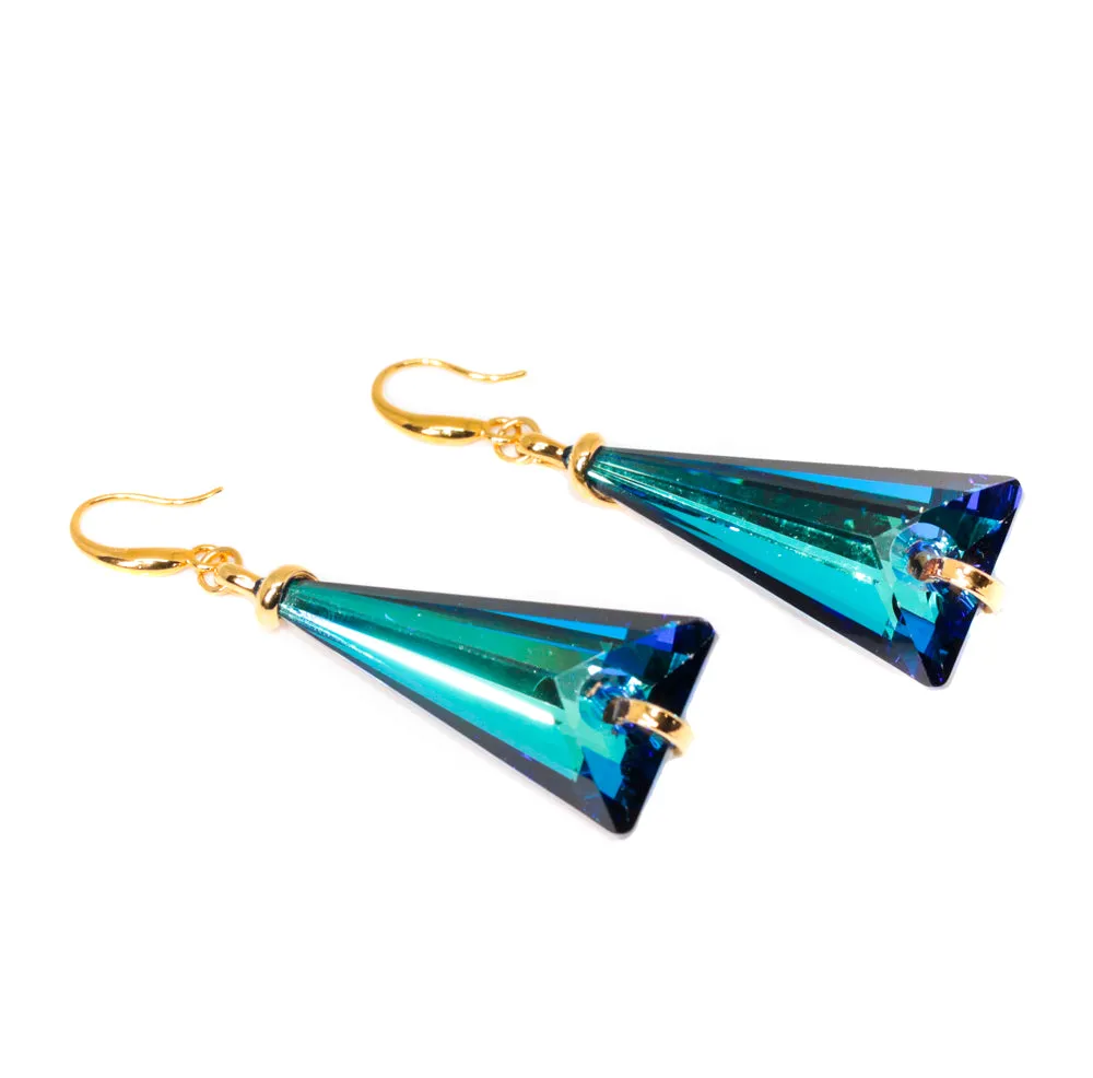 BLUE SPIKE EARRINGS