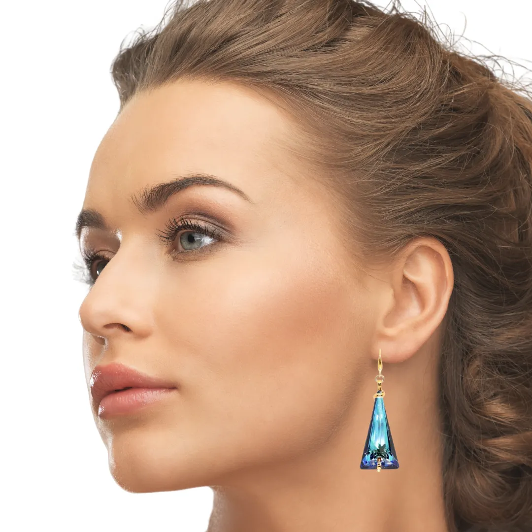 BLUE SPIKE EARRINGS