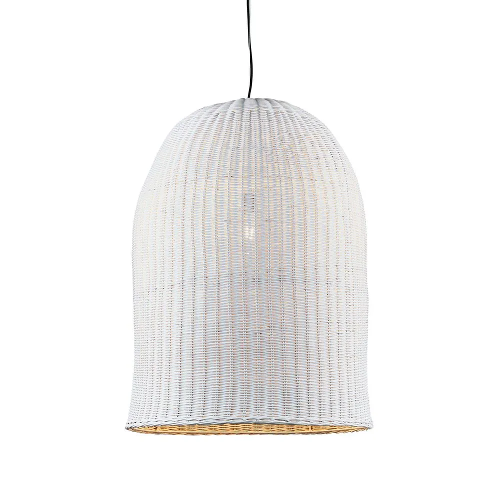 Bowerbird hanging lamp large in white