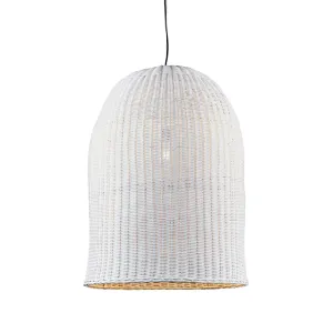 Bowerbird hanging lamp large in white