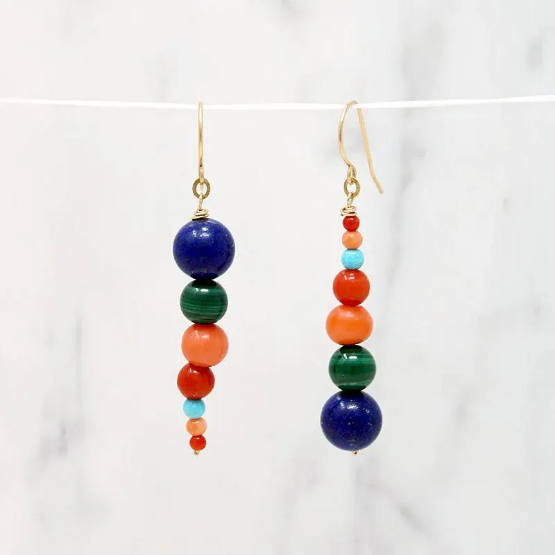 Brilliant Bead Bubble Earrings by brunet