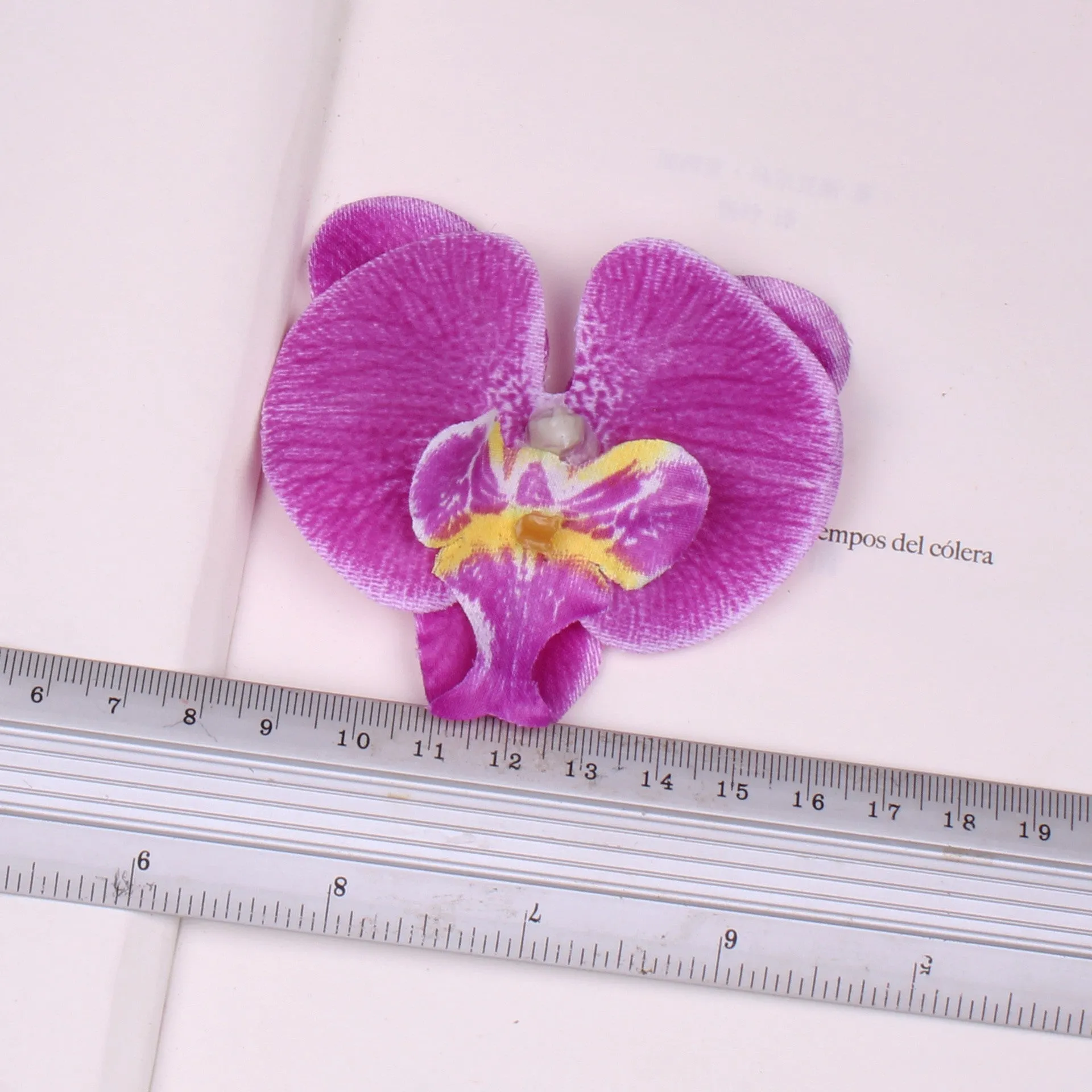 Bulk 20Pcs Artificial Flower Heads Phalaenopsis Butterfly Orchid Heads for Cake Crafts Wholesale