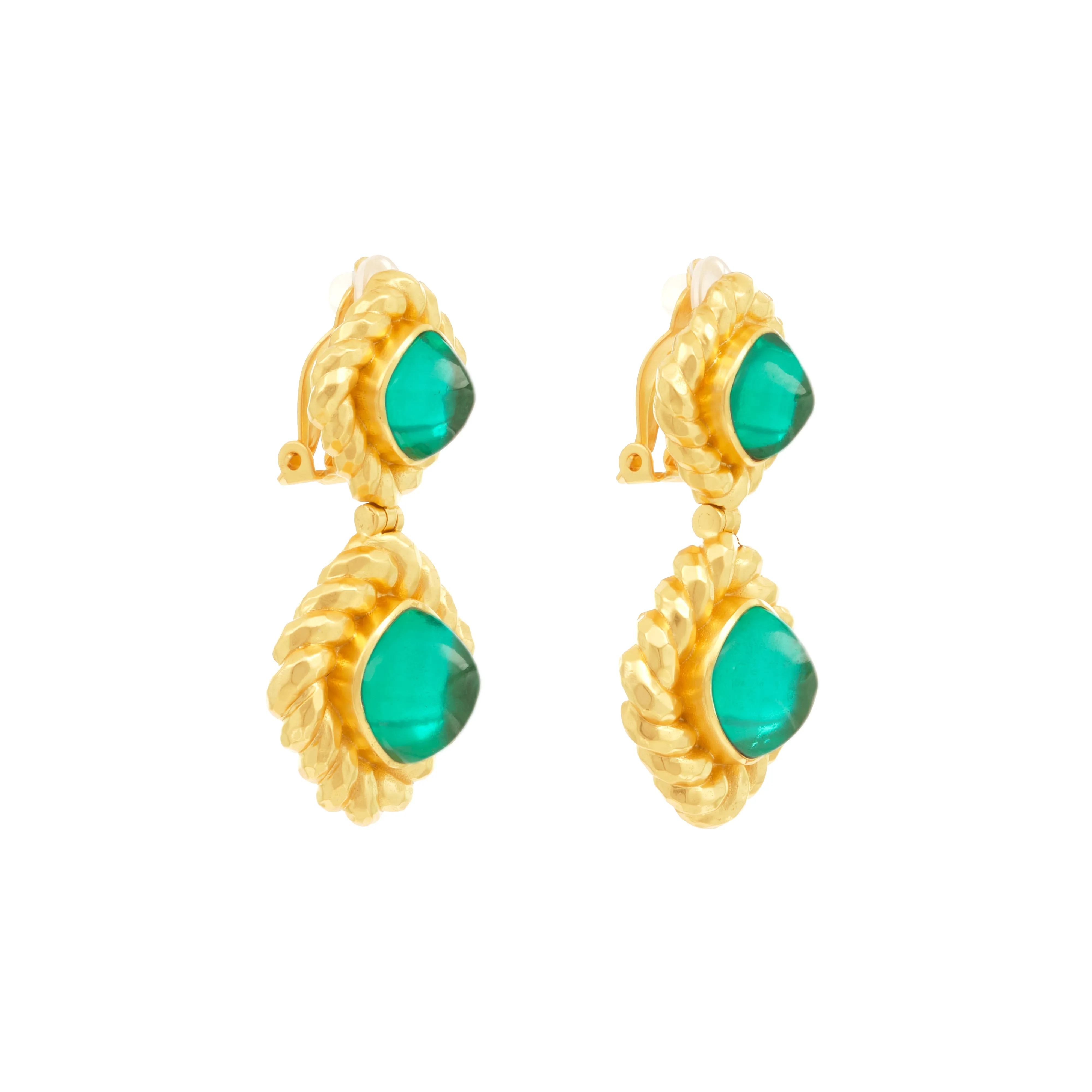 Carlotta Earrings Emerald Green Quartz