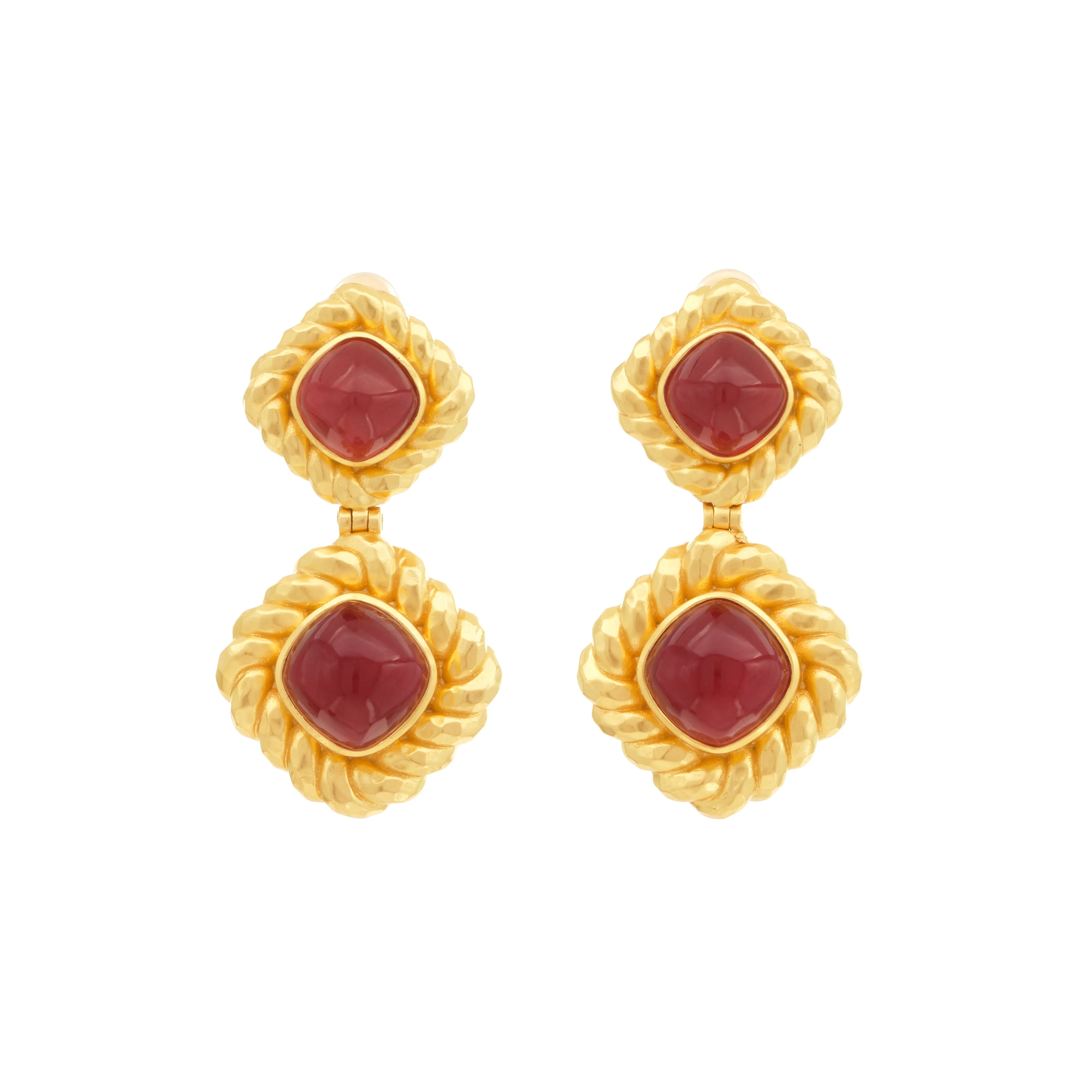 Carlotta Earrings Ruby Quartz