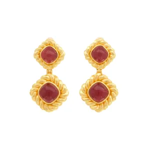 Carlotta Earrings Ruby Quartz