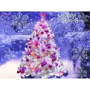 Christmas Tree  - Full Round Diamond - 40x30CM