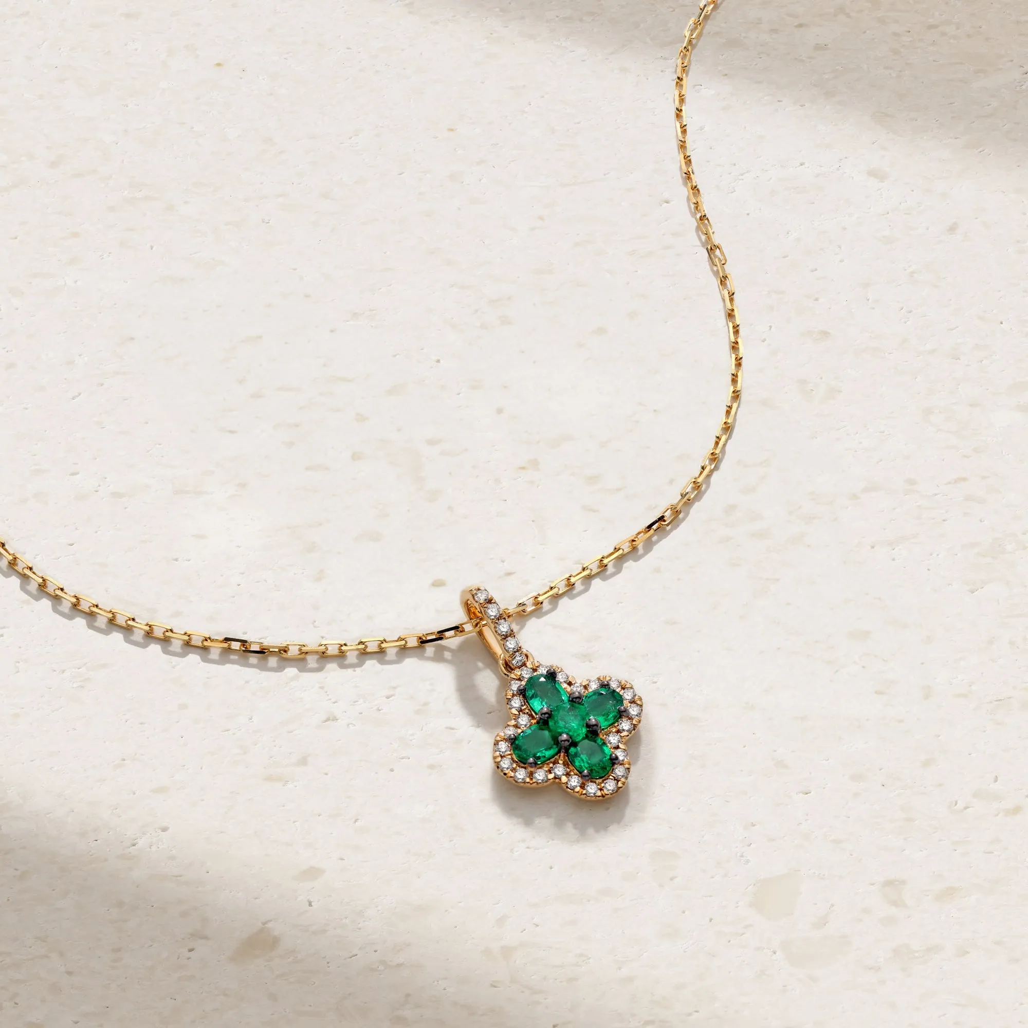 Felicity Emerald and Diamond Pendant