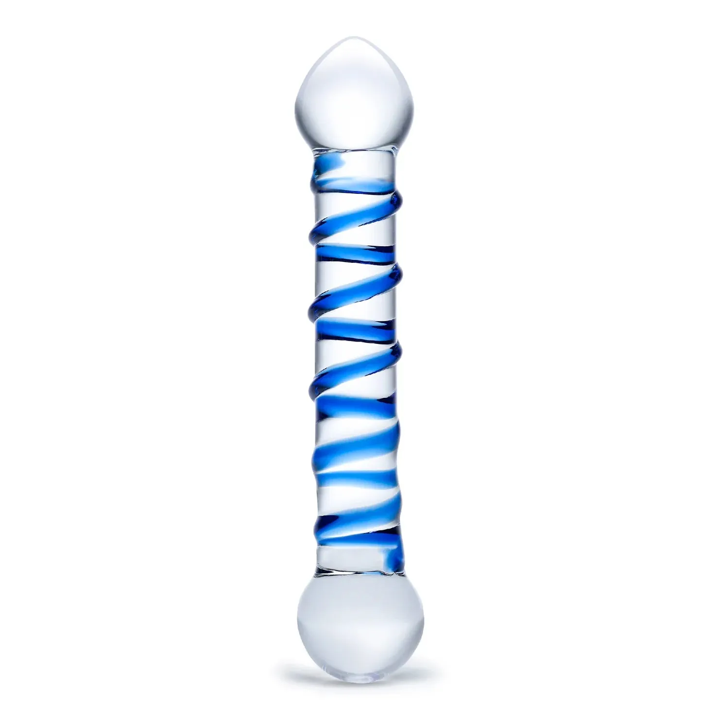 Gläs 6.5" Spiral dildo