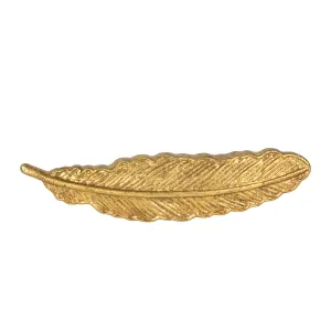 Gold Feather Drawer Handle