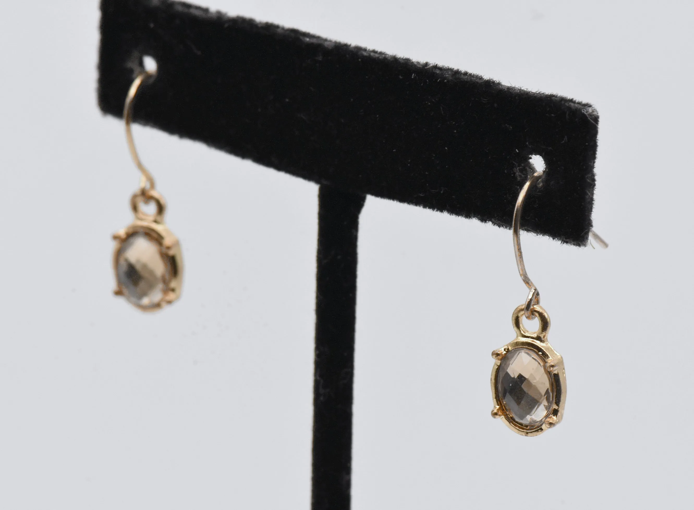 Gold Tone Metal Dangle Earrings