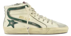 GOLDEN GOOSE SLIDE CLASSIC WHITE EMERALD