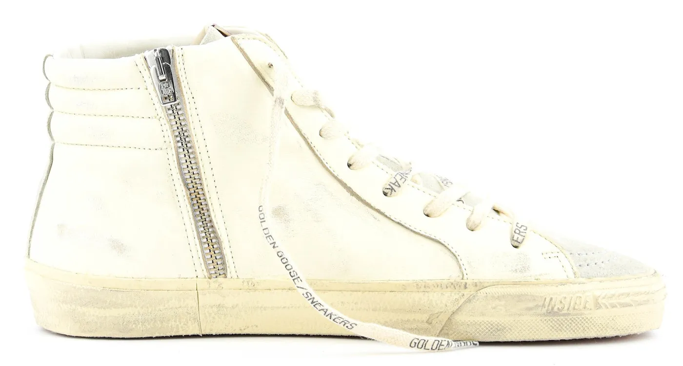 GOLDEN GOOSE SLIDE CLASSIC WHITE EMERALD