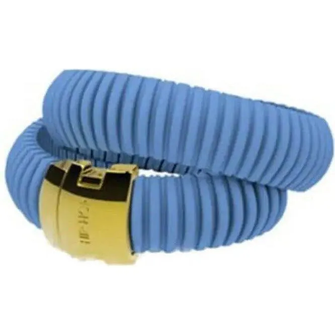 HIP HOP BIJOUX Mod. ICON LIGHT BLUE Bracciale doppio/ Double bracelet