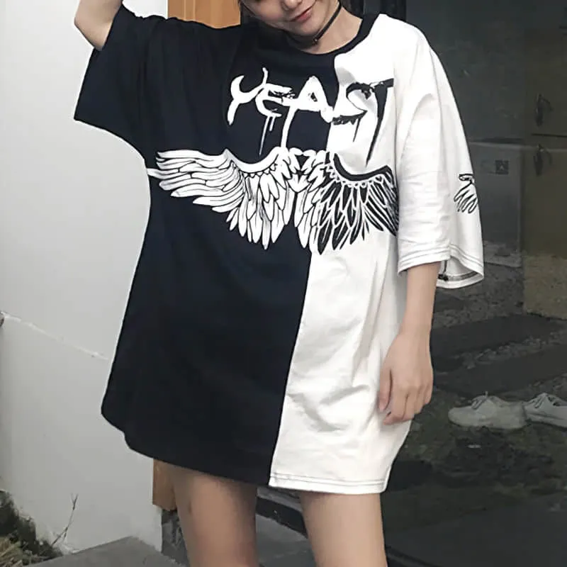 Hip Hop Print Short Sleeve T-shirt