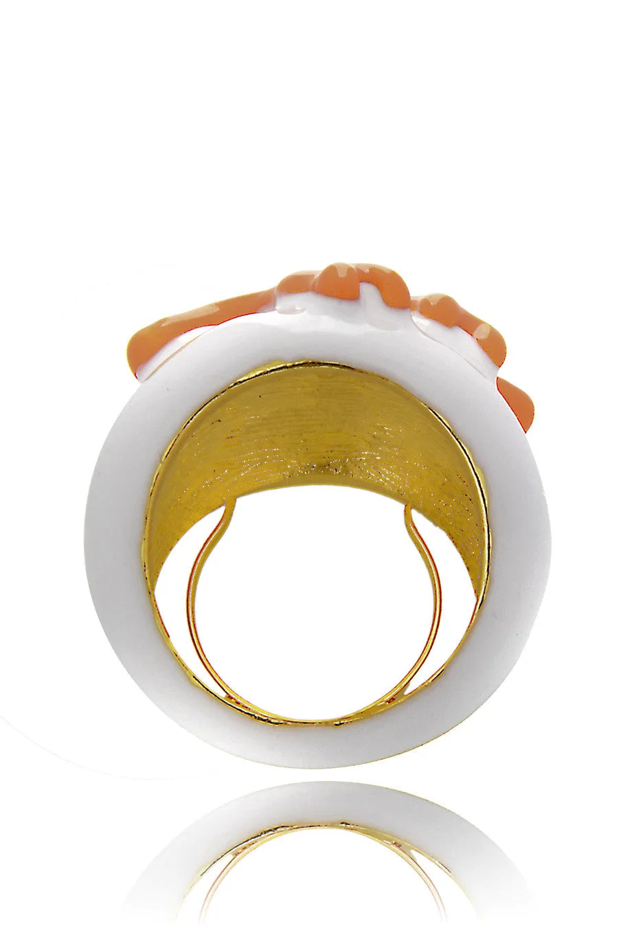 KENNETH JAY LANE BRANCH Coral White Ring