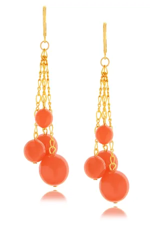 KENNETH JAY LANE CORAL Beads Earrings