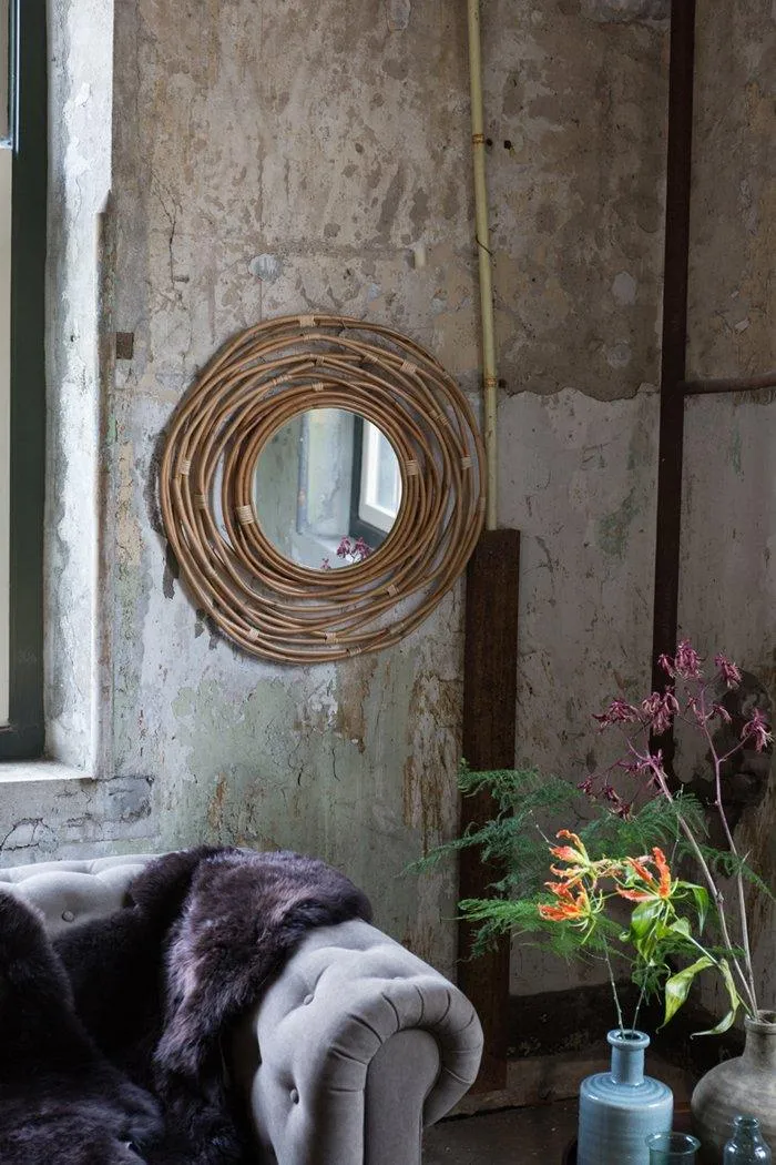 KUBU rattan mirror