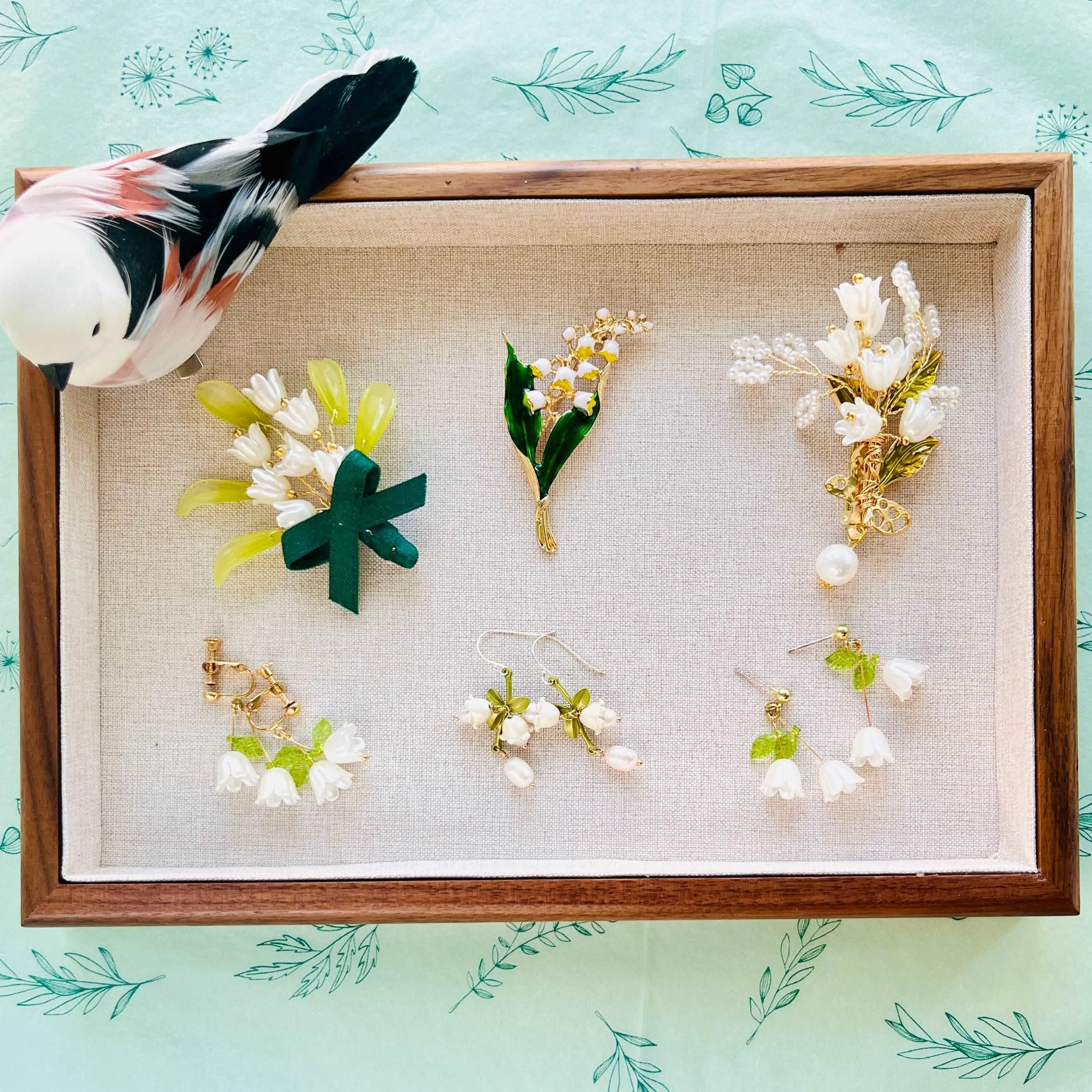 Lily of the Valley Stud Earrings / Clip On Earrings